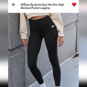 Aerie Real Me Pocket Leggings Cross Waist